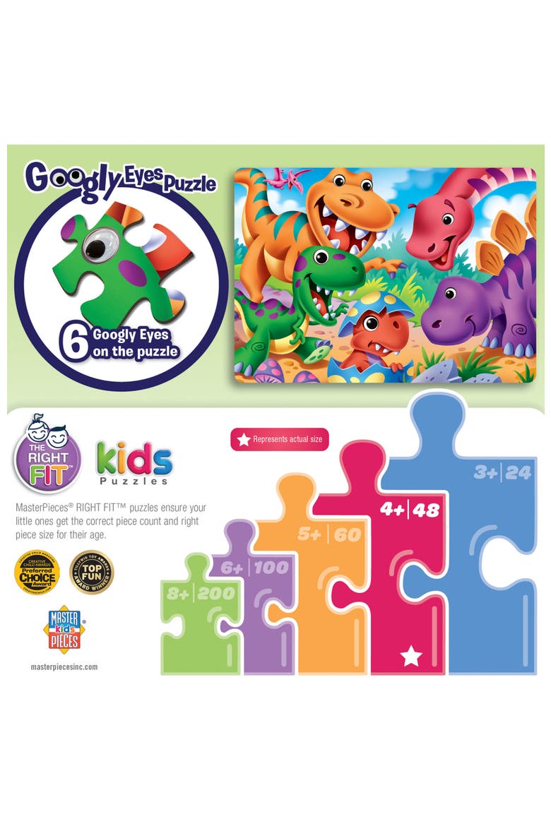 Googly Eyes Dinosaurs 48 Piece Puzzle, Alternate, color, Multicolor