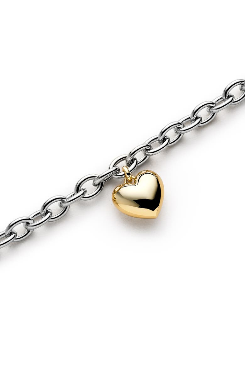Ana Luisa Heart Pendant Bracelet, Alternate, color, Gold / Silver