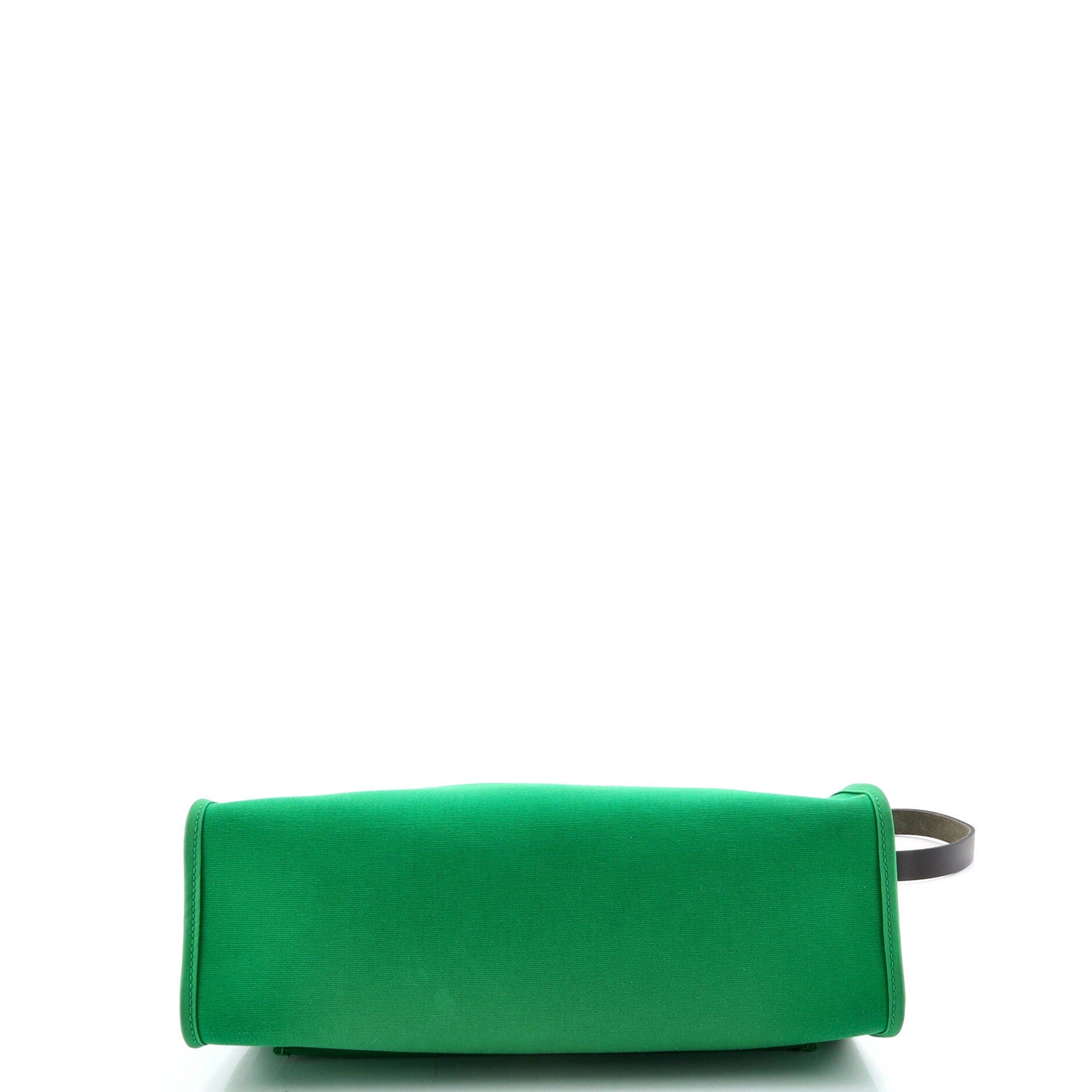 Herbag Zip Leather and Toile 31, Alternate, color, Green