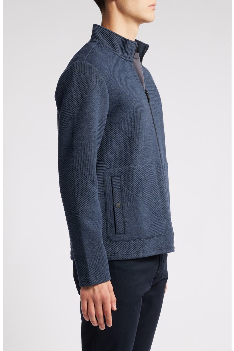 Steep Rock High Collar Double Knit Jacket, Alternate, color, NAVY