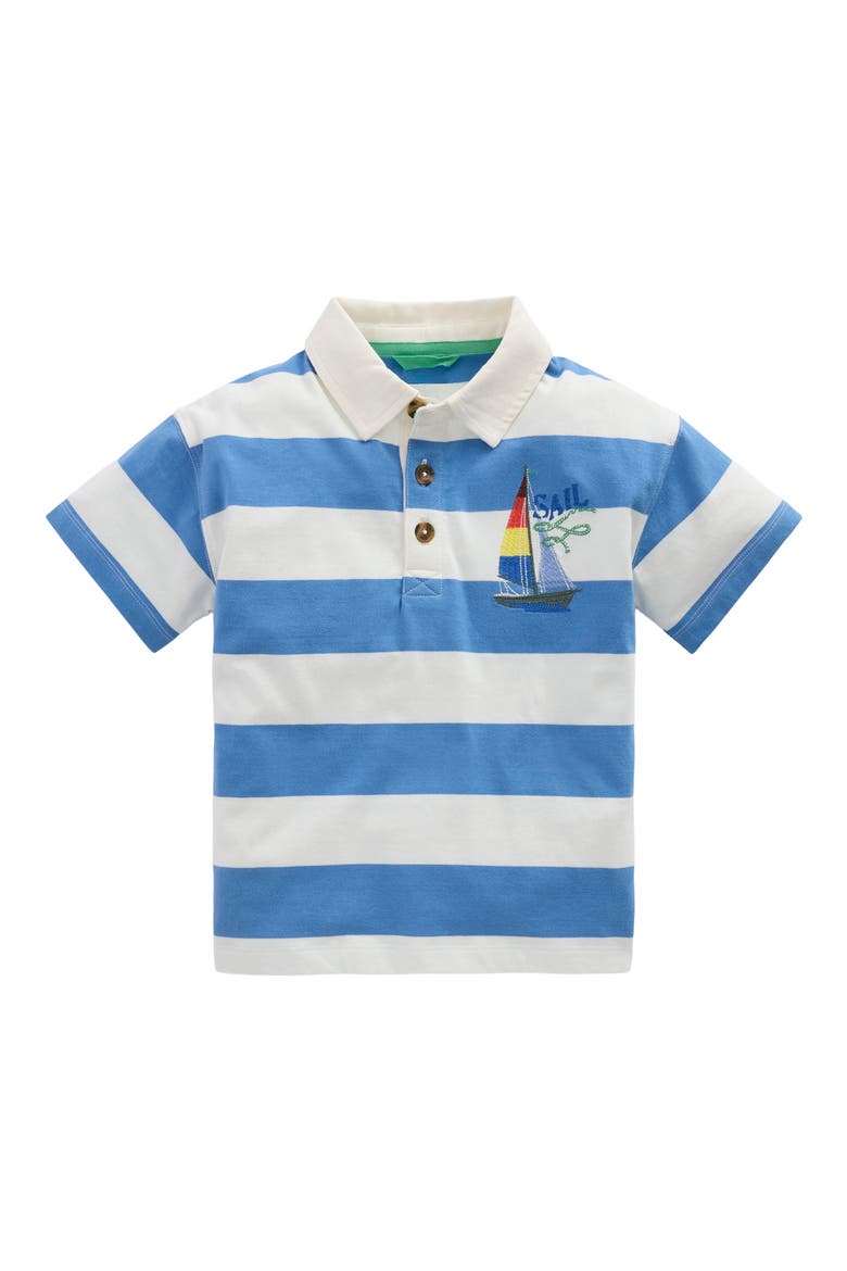 Kids' Embroidered Cotton Polo, Main, color, BOATS
