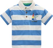 Mini Boden Kids' Embroidered Cotton Polo