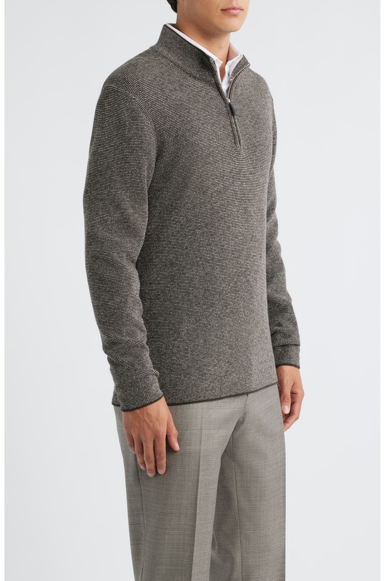 Daulac Quarter Zip Pullover, Alternate, color, BROWN