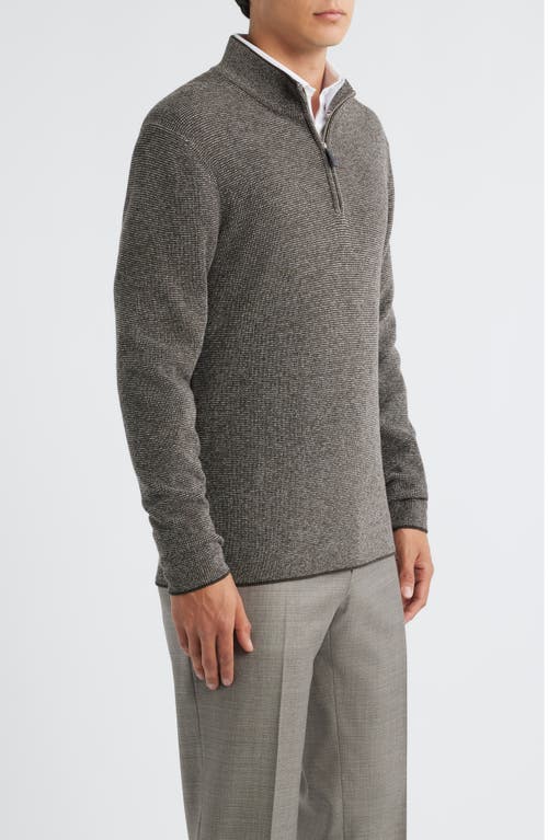 Jack Victor Daulac Quarter Zip Pullover In Gray