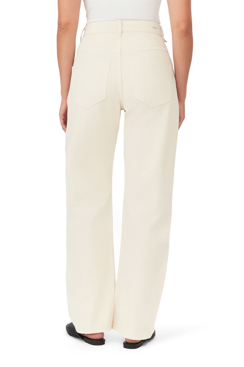 Gwen Relaxed Fit Bowed Wide Leg Jeans, Alternate, color, STONE