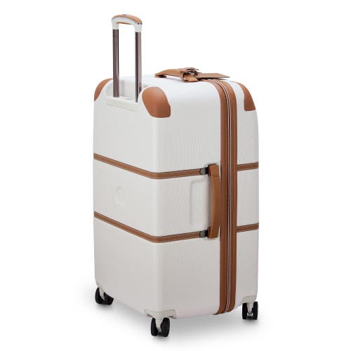 Delsey Paris Chatelet Air 2.0 Medium Checked-26 Inch Hardside Luggage Trunk With Spinner Wheels In Brown