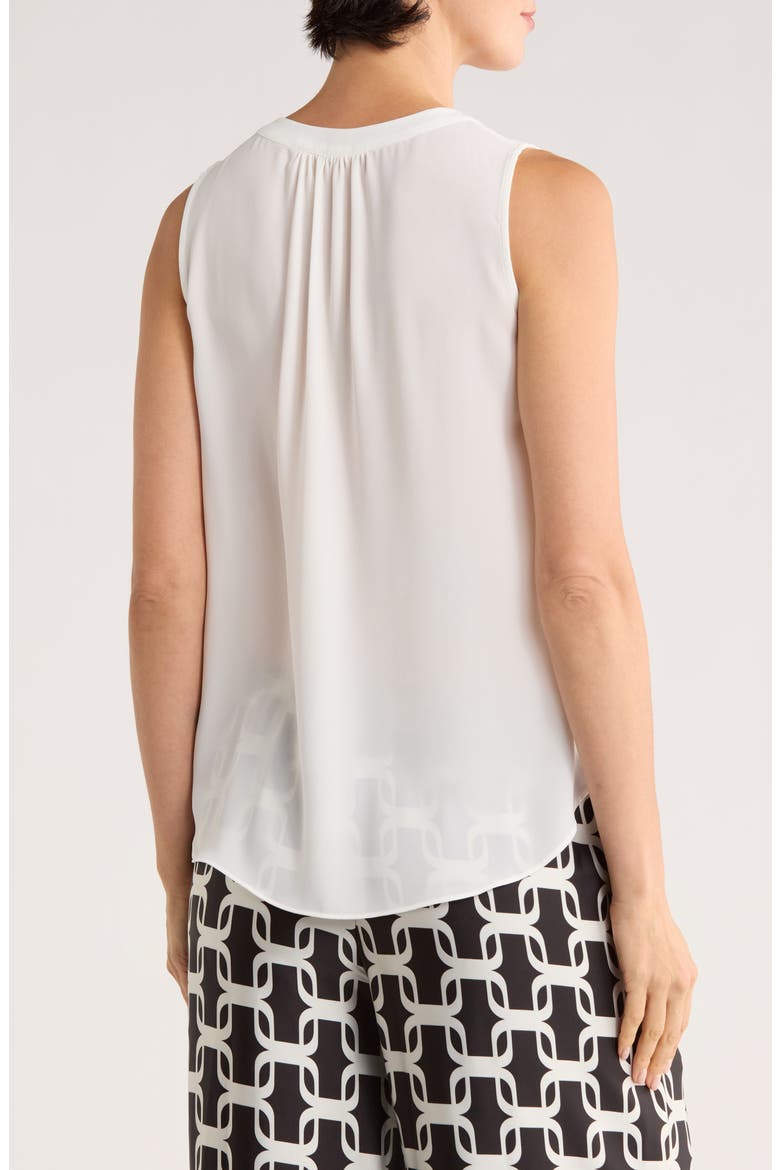 Sleeveless Split Neck Top, Alternate, color, WHITE STAR