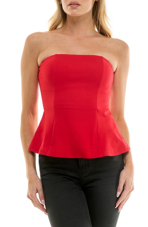 Peplum Tube Top