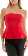 Socialite Peplum Tube Top