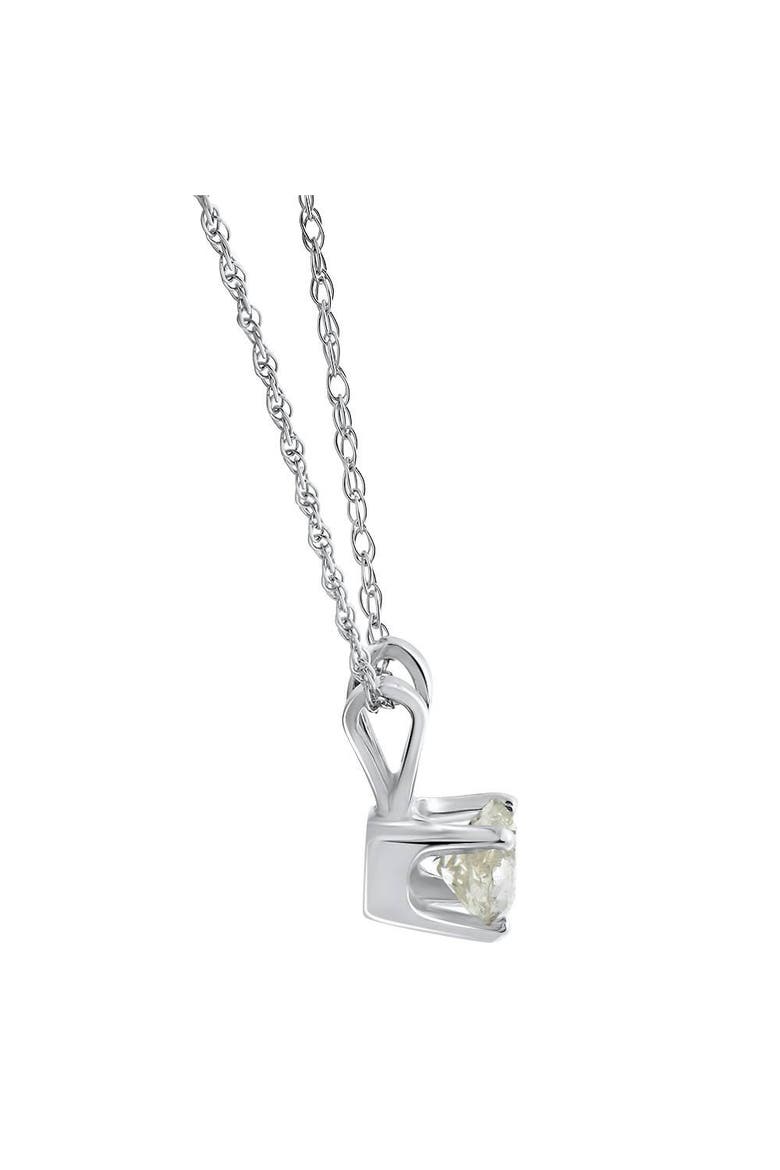 3/4CT T.W. Diamond Studs & Solitaire Necklace Set in 14k or Gold, Alternate, color, White Gold
