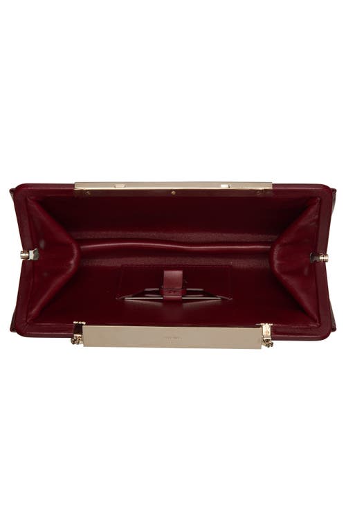 Tom Ford Supple Grained Leather Clutch In Burgundy