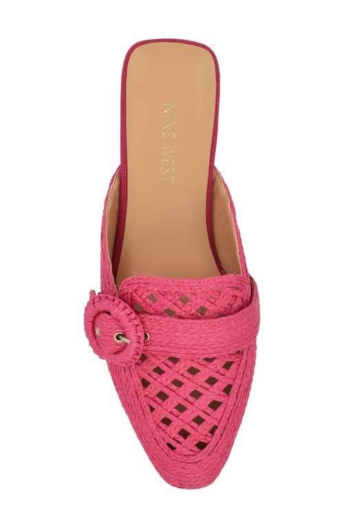 Nine West Caspe Woven Mule In Medium Pink