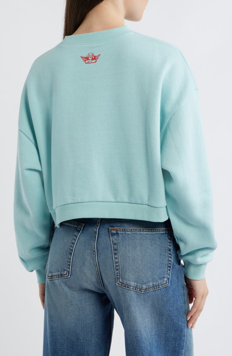 BOYS LIE Main Squeeze Kara Crop Sweatshirt, Alternate, color, Blue