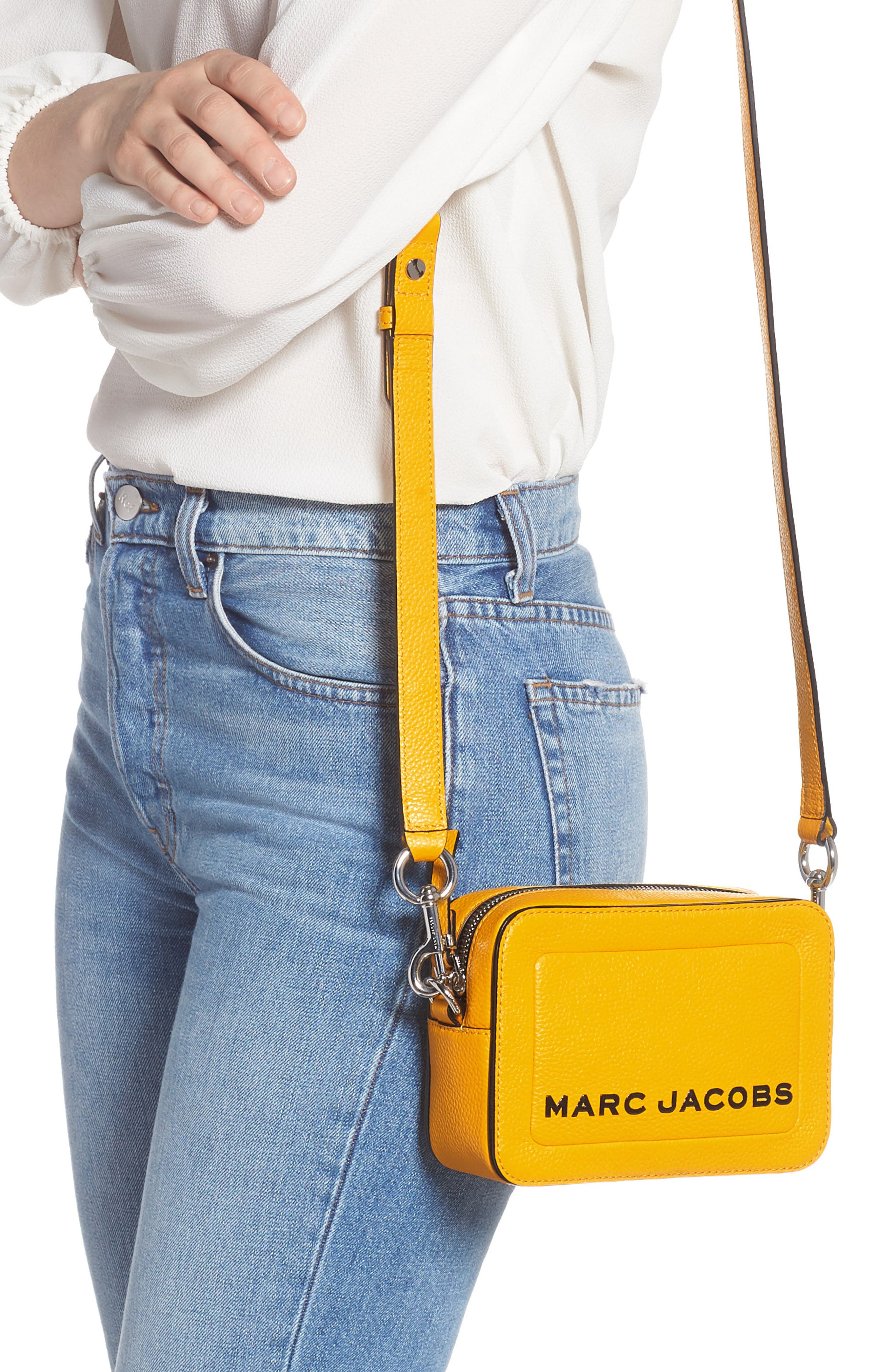 Marc Jacobs The Box Leather Crossbody Bag, Alternate, color, 