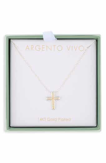 Cubic Zirconia Bubble Cross Necklace