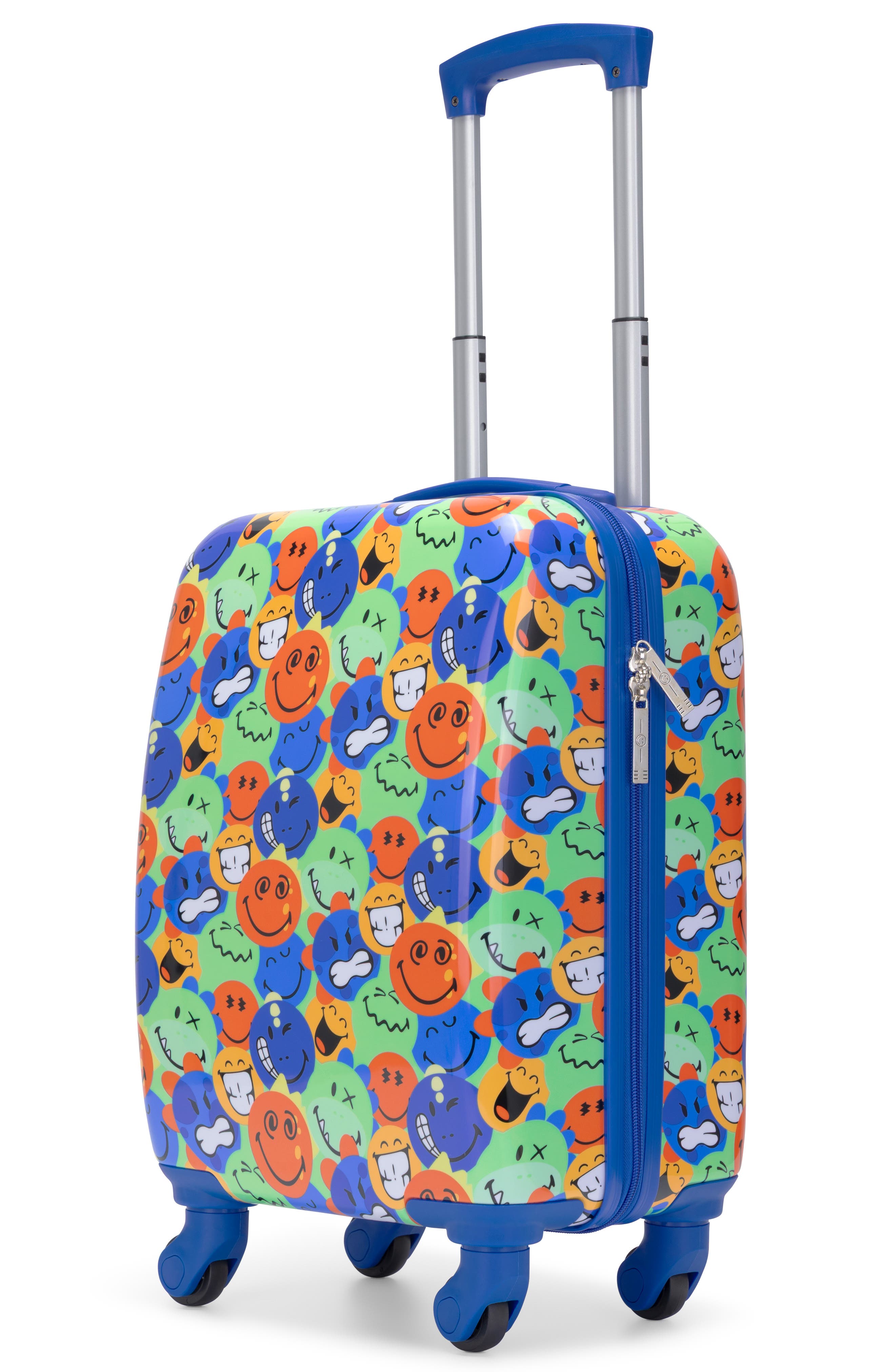SMILEYWORLD Adventure 18" Airline Approved Carry-on Suitcase, Main, color, Smileysaurus