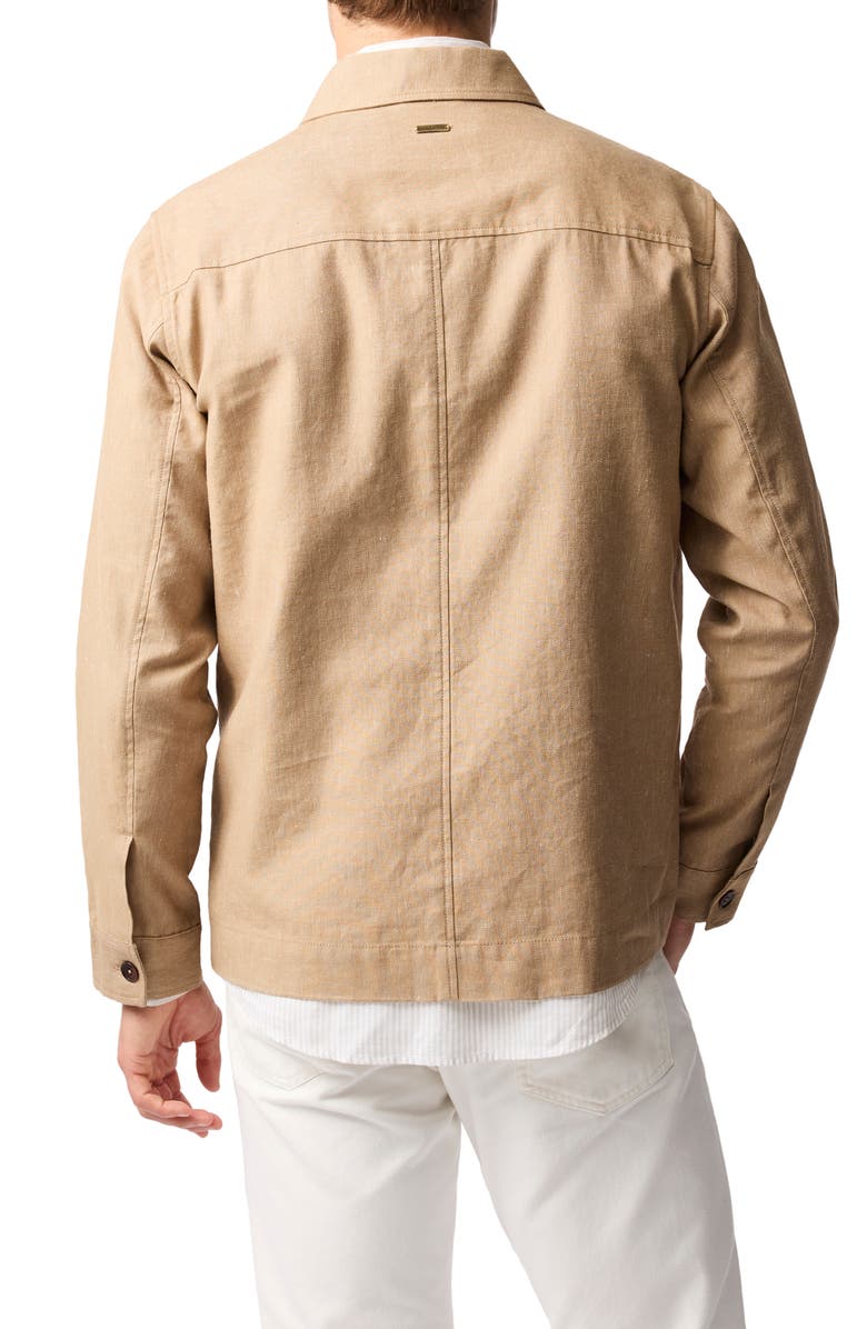 Rodd & Gunn Rocky Bay Cotton & Linen Shirt Jacket, Alternate, color, Toffee