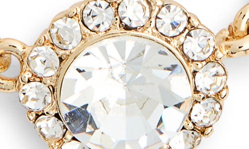 Nordstrom Rack Round Crystal Halo Choker Necklace In Gold