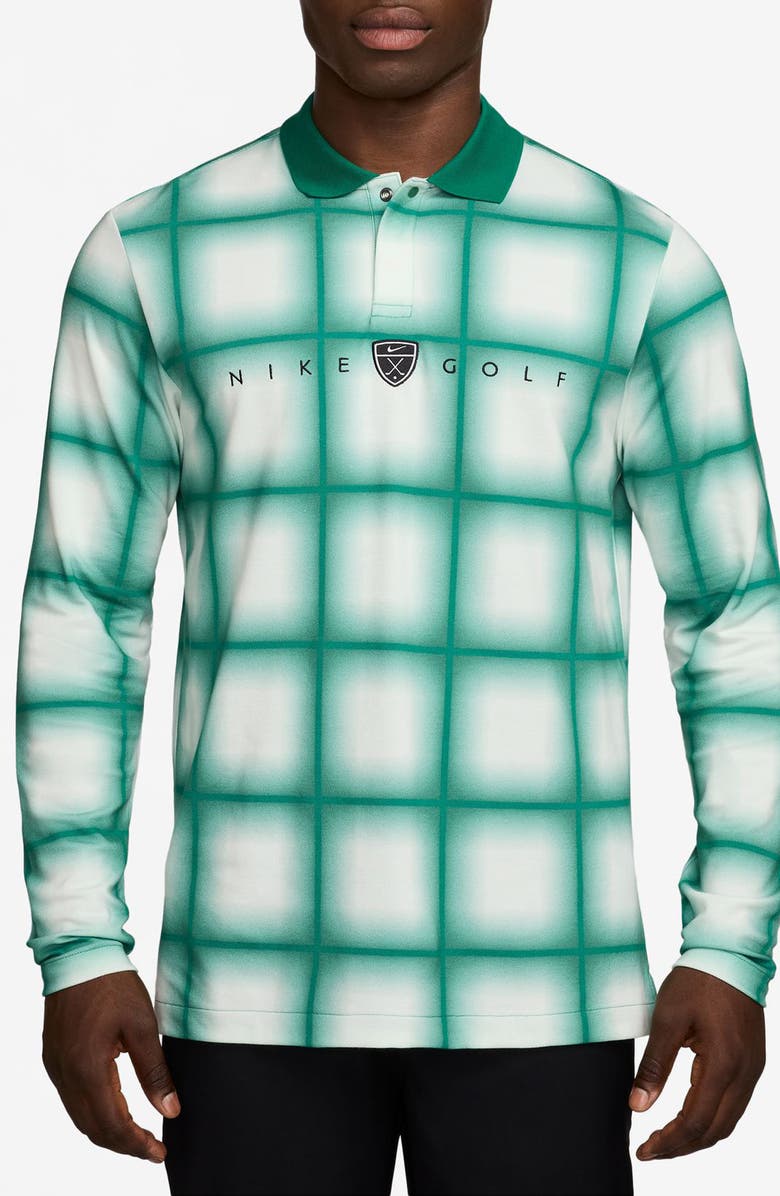 Nike Check Plaid Polo, Main, color, Malachite/ Malachite