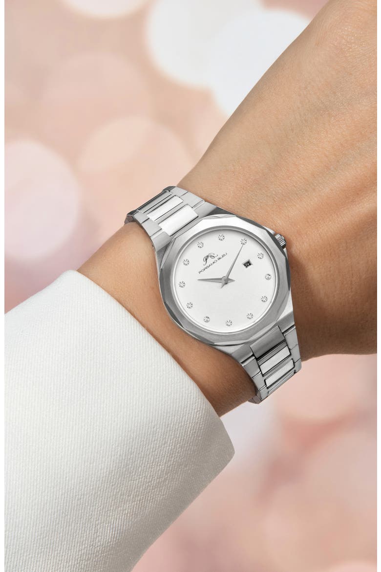 Victoria Bracelet Strap Watch, 33mm, Alternate, color, SILVER