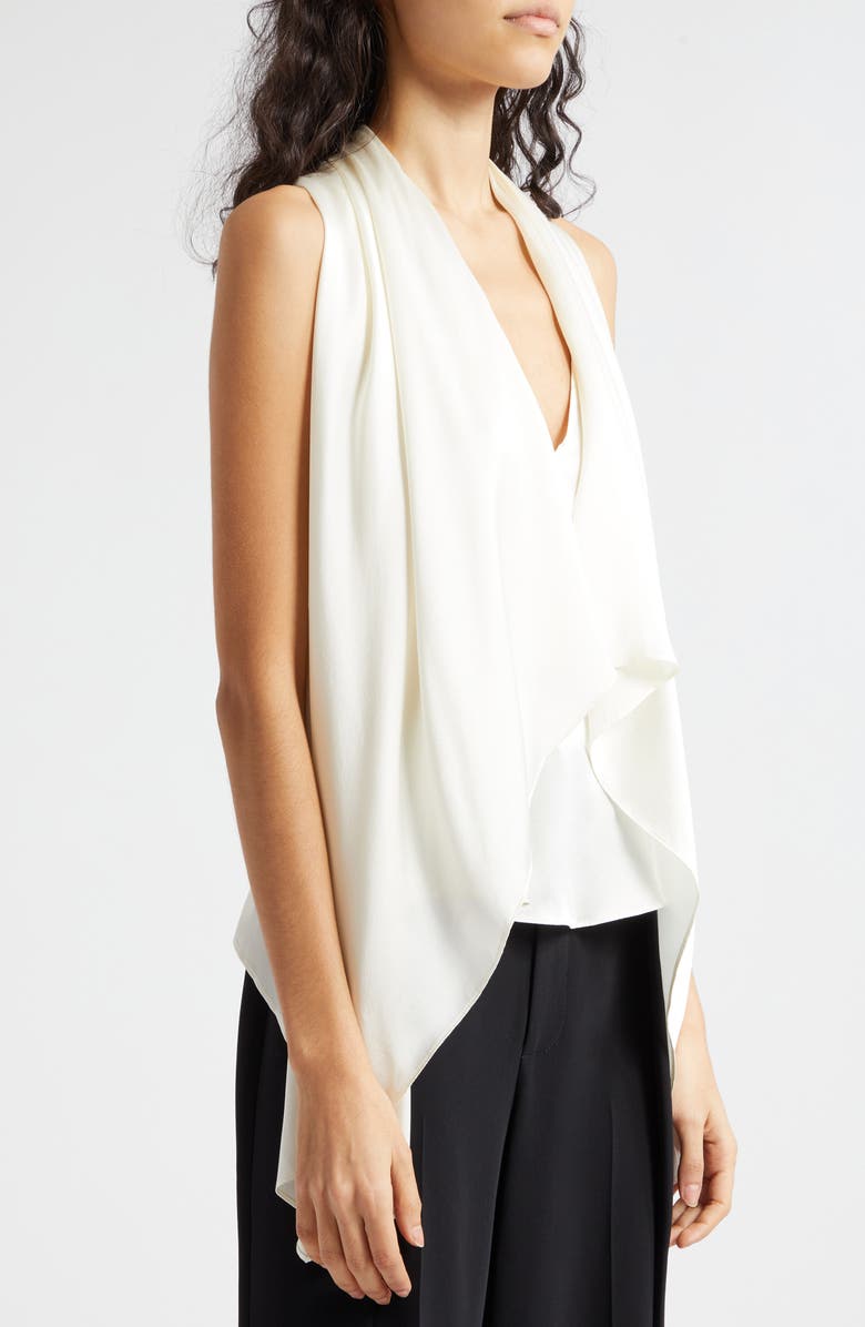 Cinq à Sept Louella Draped Silk Top, Alternate, color,