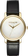 COACH Grand Leather Strap Watch, 36mm