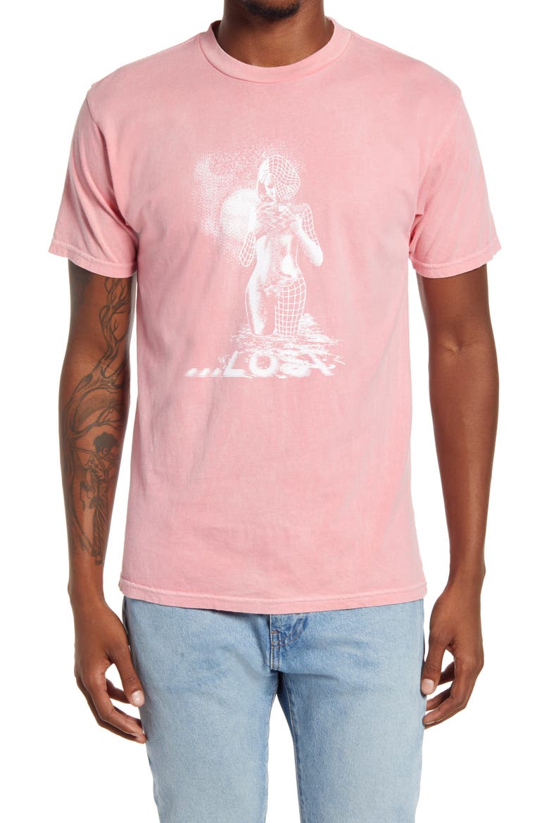 Cyber Tropics Logo Graphic Tee, Main, color, CORAL