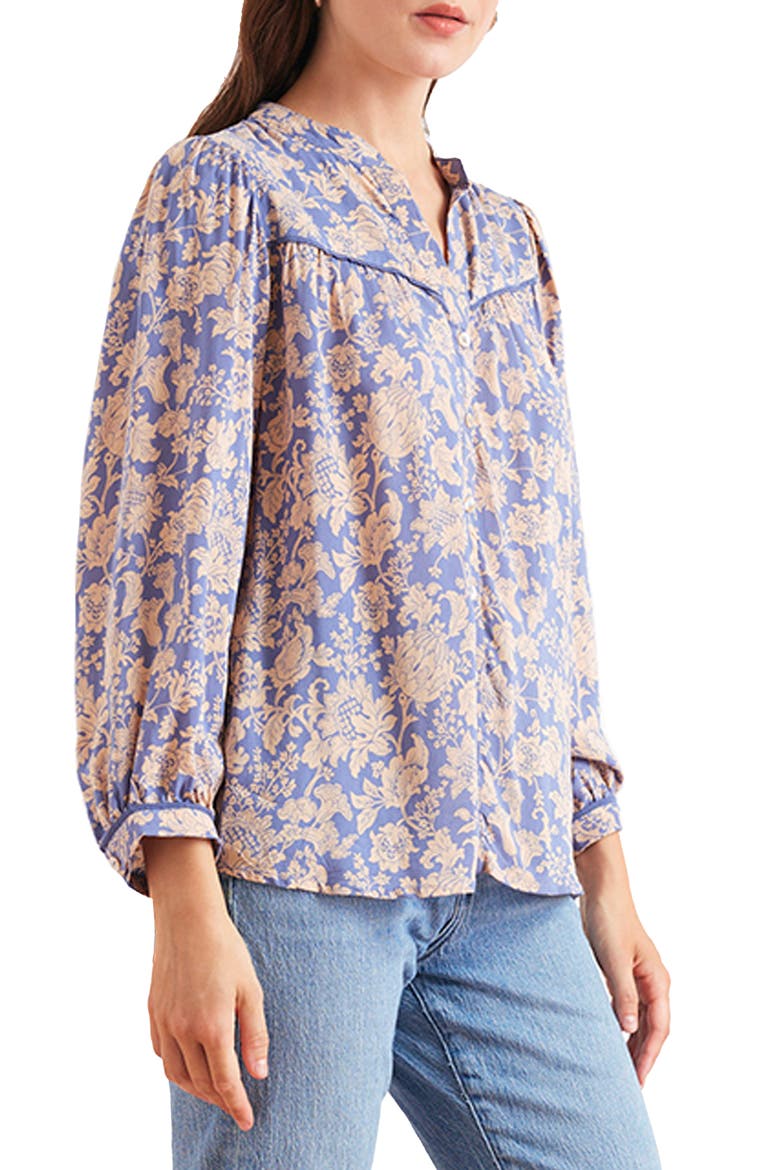 Anna Floral Button up Blouse, Alternate, color, Daydreamer Floral