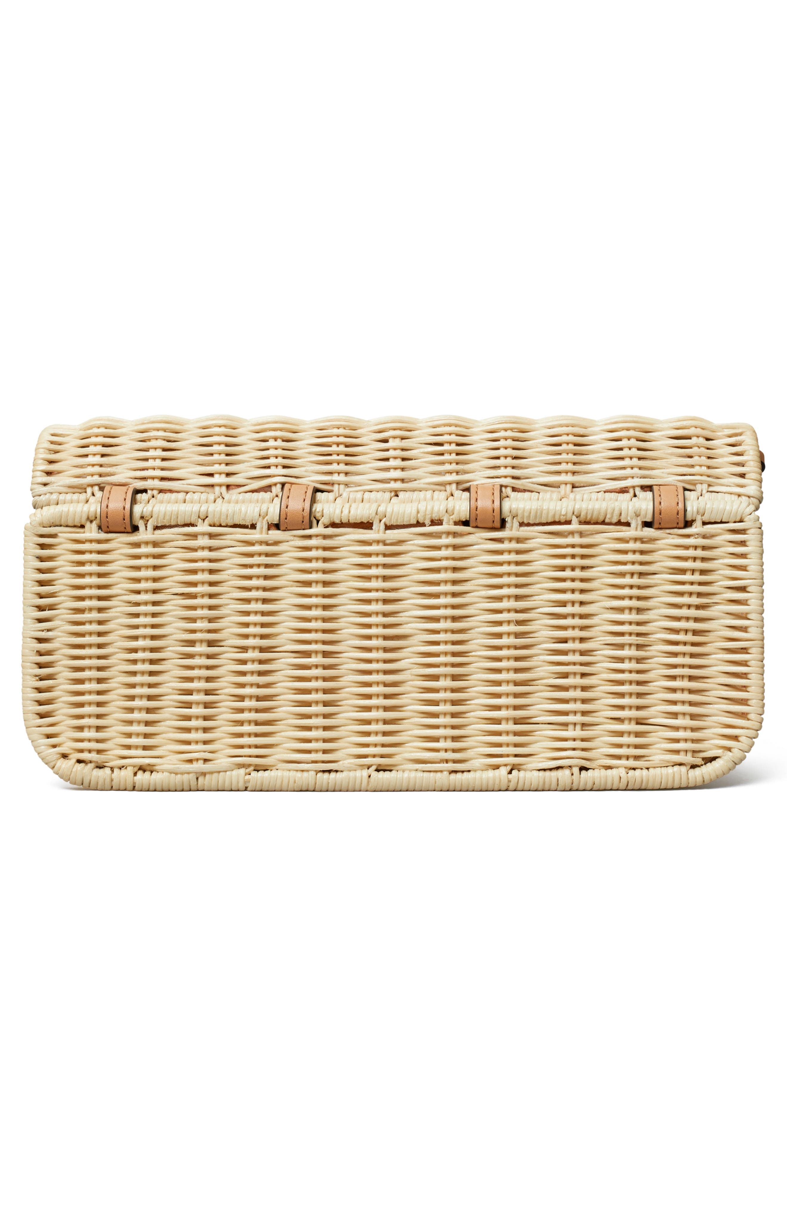 Tory Burch Eleanor Wicker Clutch, Alternate, color, 