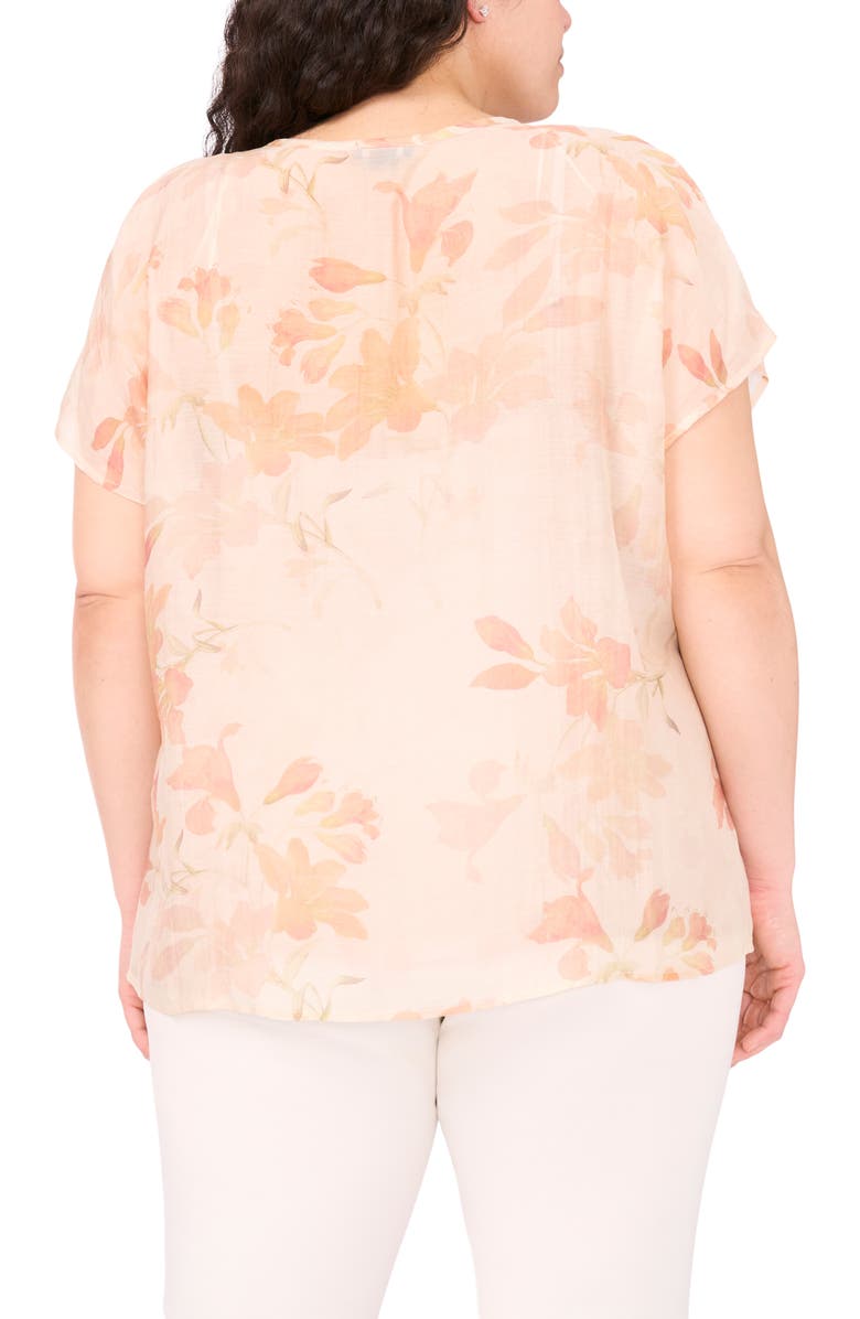 Halogen<sup>®</sup> Floral Popover Top, Alternate, color, Silver Pink