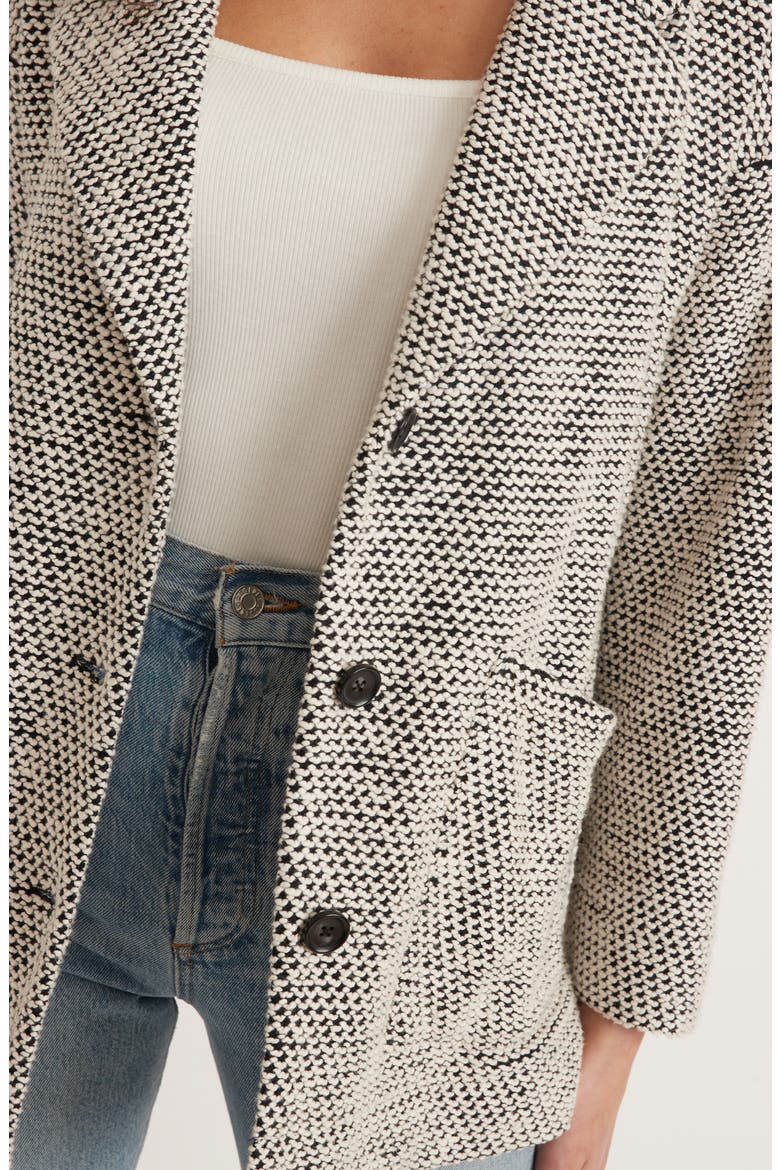 Birdseye Blazer, Alternate, color, BLACK/ WHITE CONTRAST
