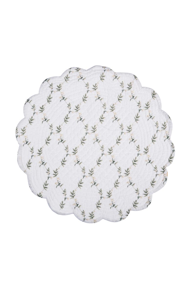 C&F Home Dogwood Meadows Round 100% Cotton Set of 6 Spring Placemats 17", Alternate, color, 