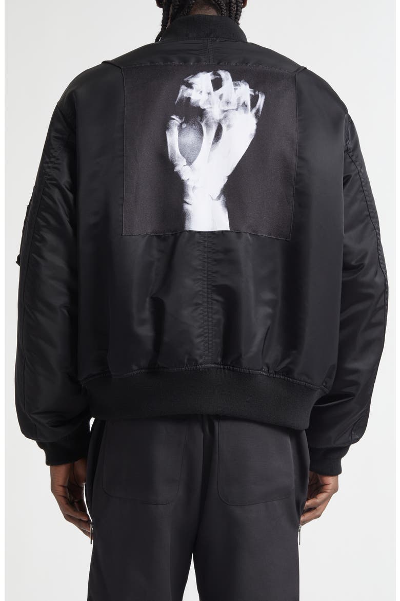 Faust Blouson Jacket, Alternate, color, BLACK