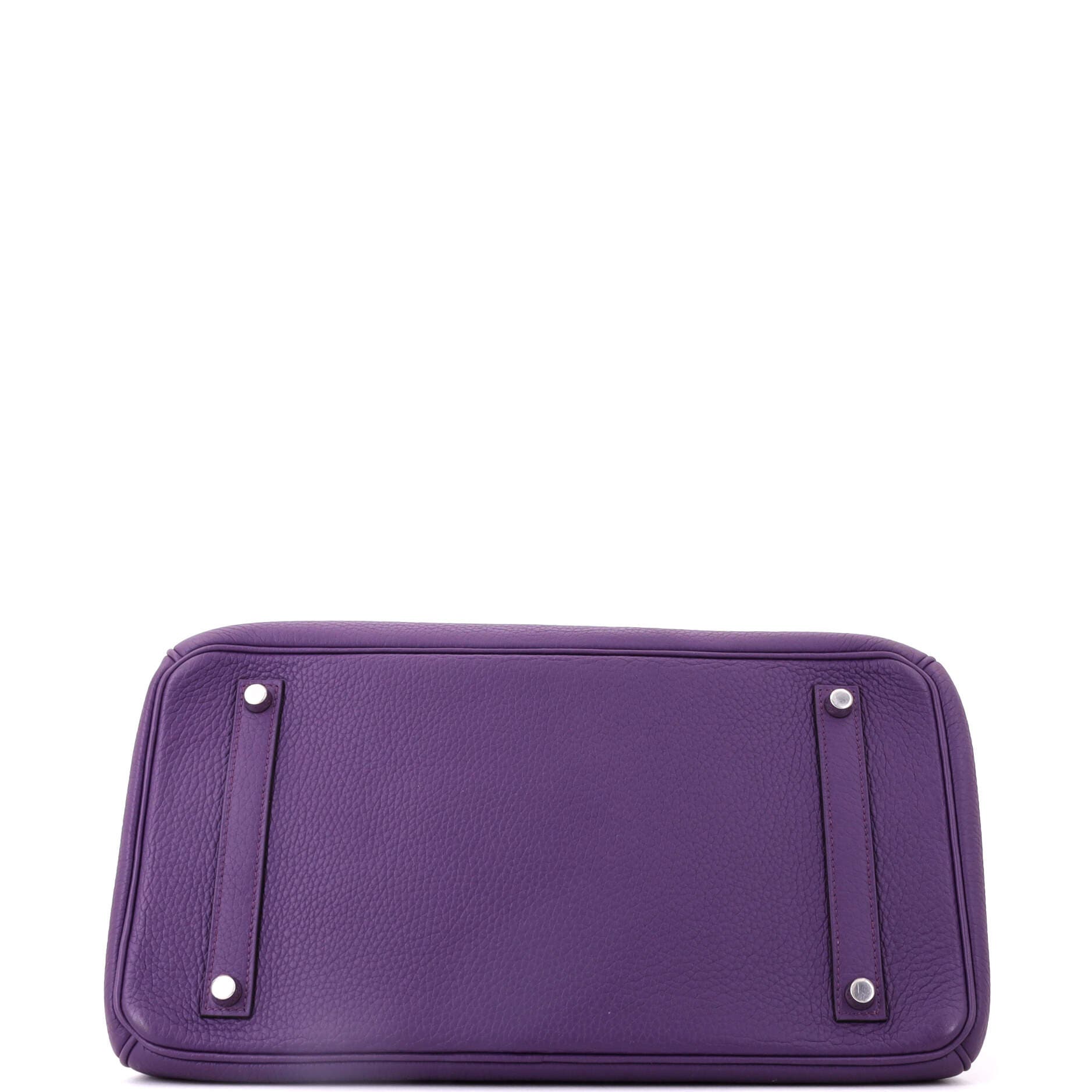 Birkin Handbag Purple Clemence with Palladium Hardware 35, Alternate, color, Red