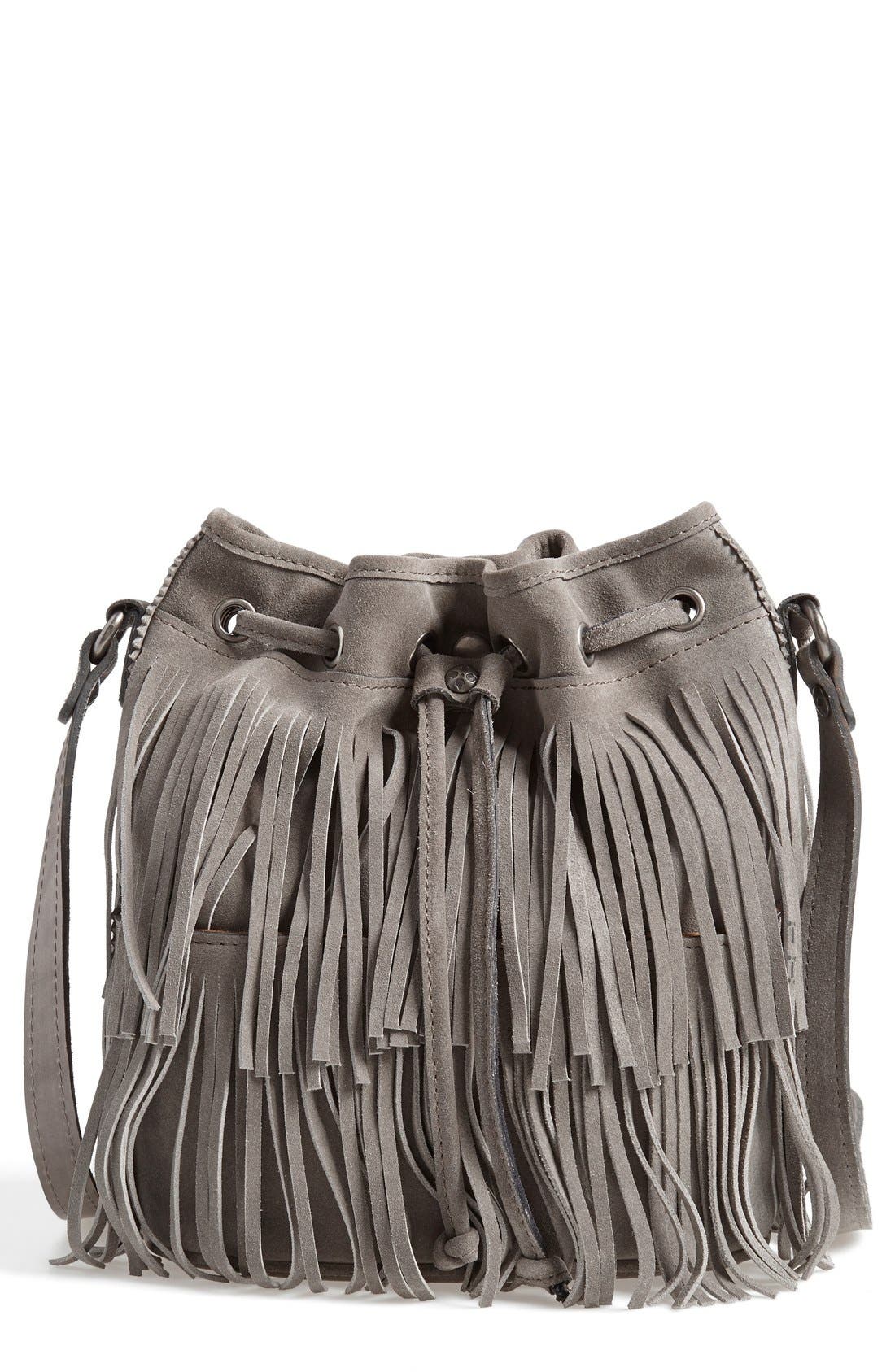 Patricia Nash 'Bronte' Fringe Bucket Bag, Main, color, 