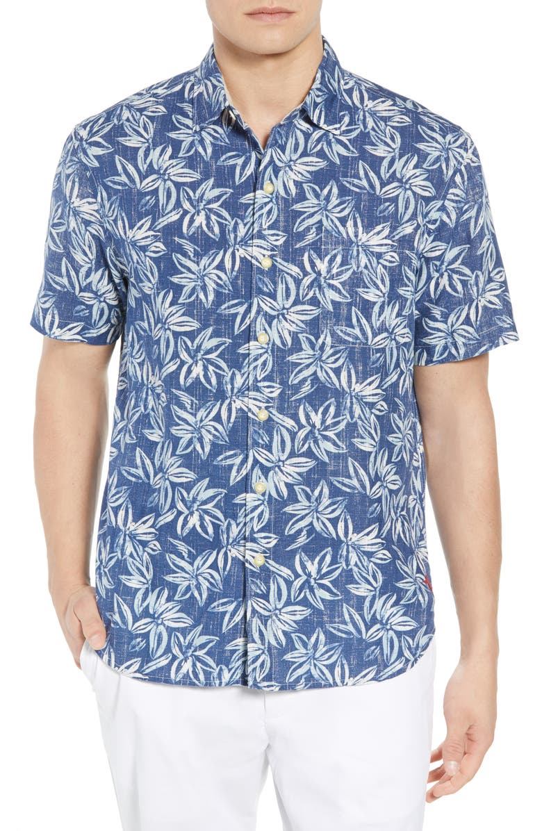 Tommy Bahama Lino Flora Linen Blend Sport Shirt, Main, color,