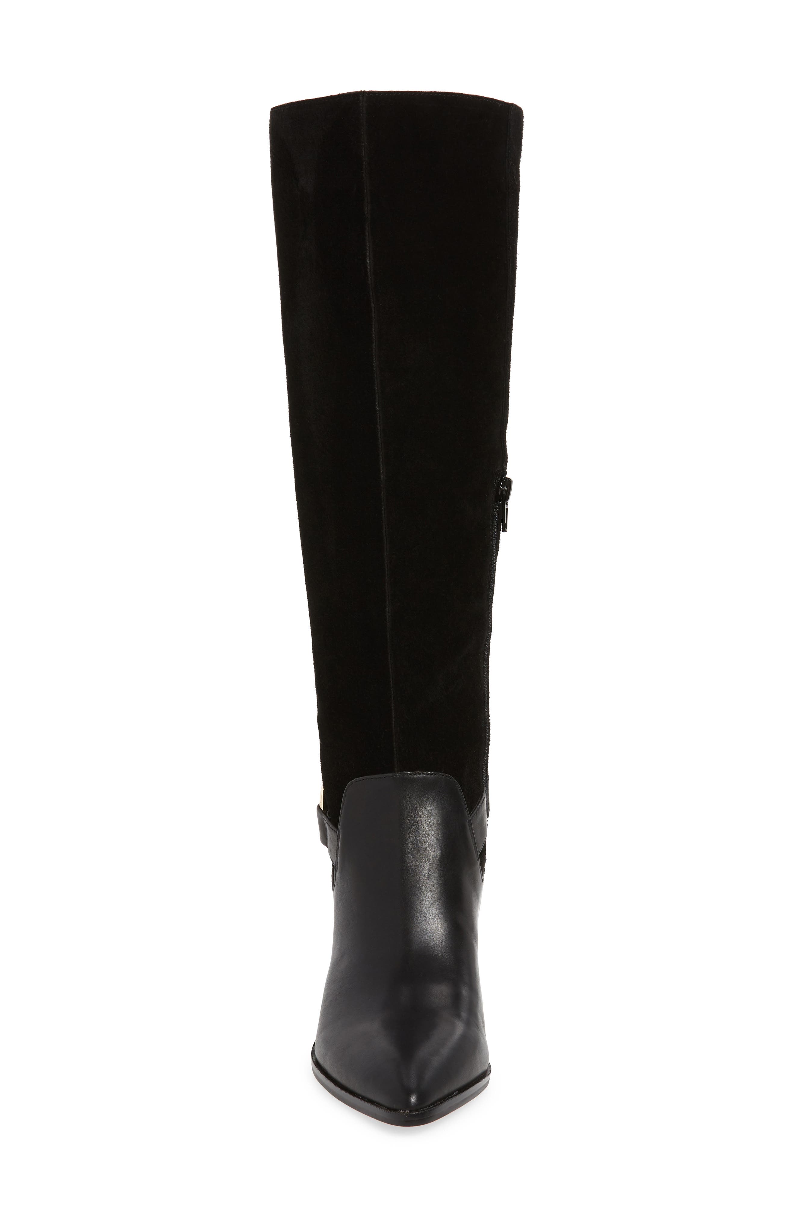 Daleena Knee High Boot, Alternate, color, BLACK SUEDE
