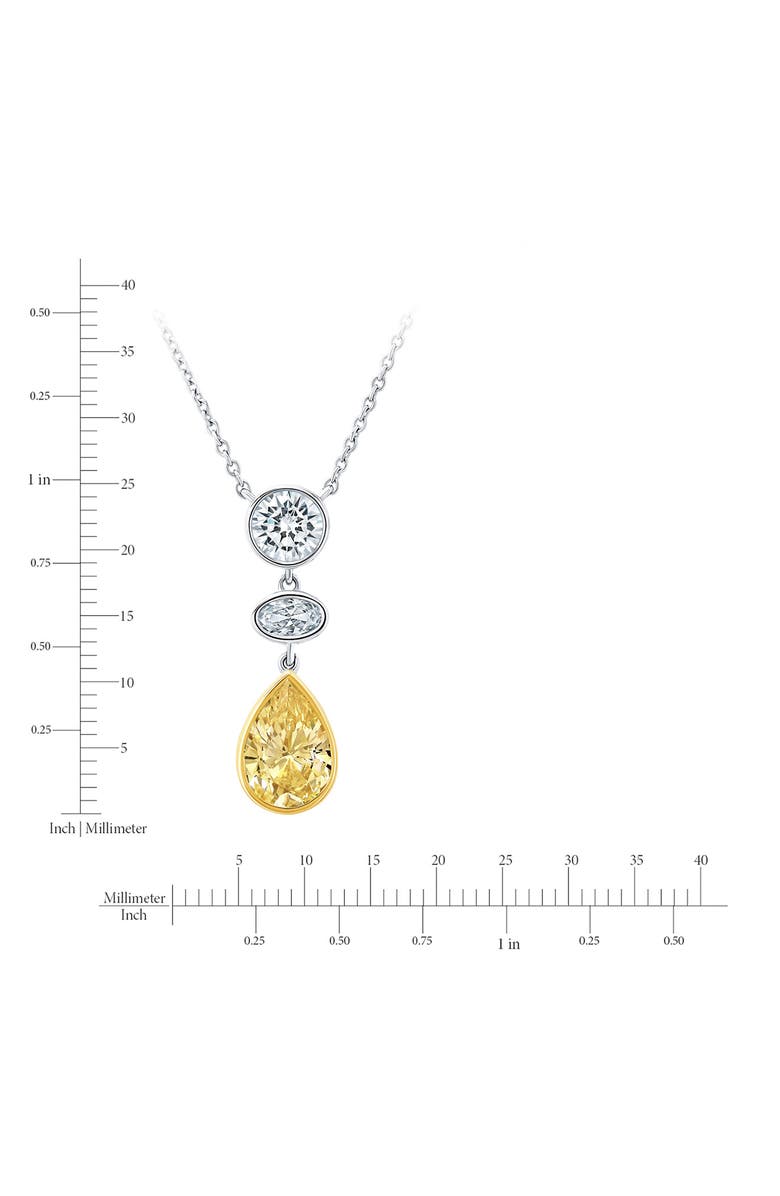 Crislu Canary Luster Necklace, Alternate, color, Pure Platinum/ Canary Stone