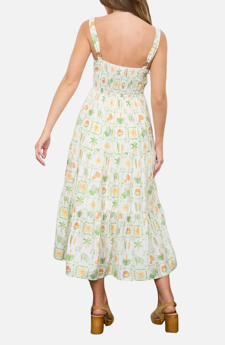 Blu Pepper Veggie Print Midi Dress, Alternate, color, Green Multi