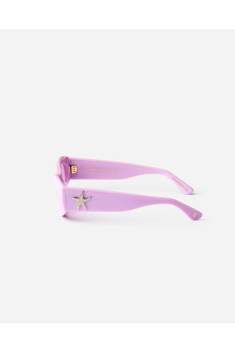 Suede Sunglasses, Alternate, color, Mavue