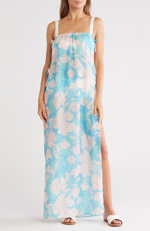 Side Tie Cover-Up Maxi Dress