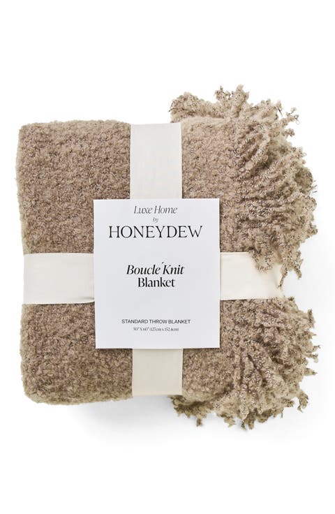 Bouclé Knit Throw Blanket