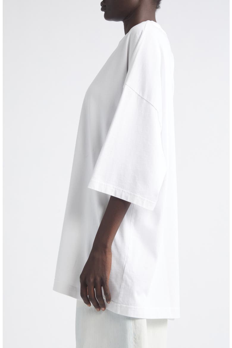 Gabrielle Oversize Open Back Cotton T-Shirt, Alternate, color, OPTICAL WHITE
