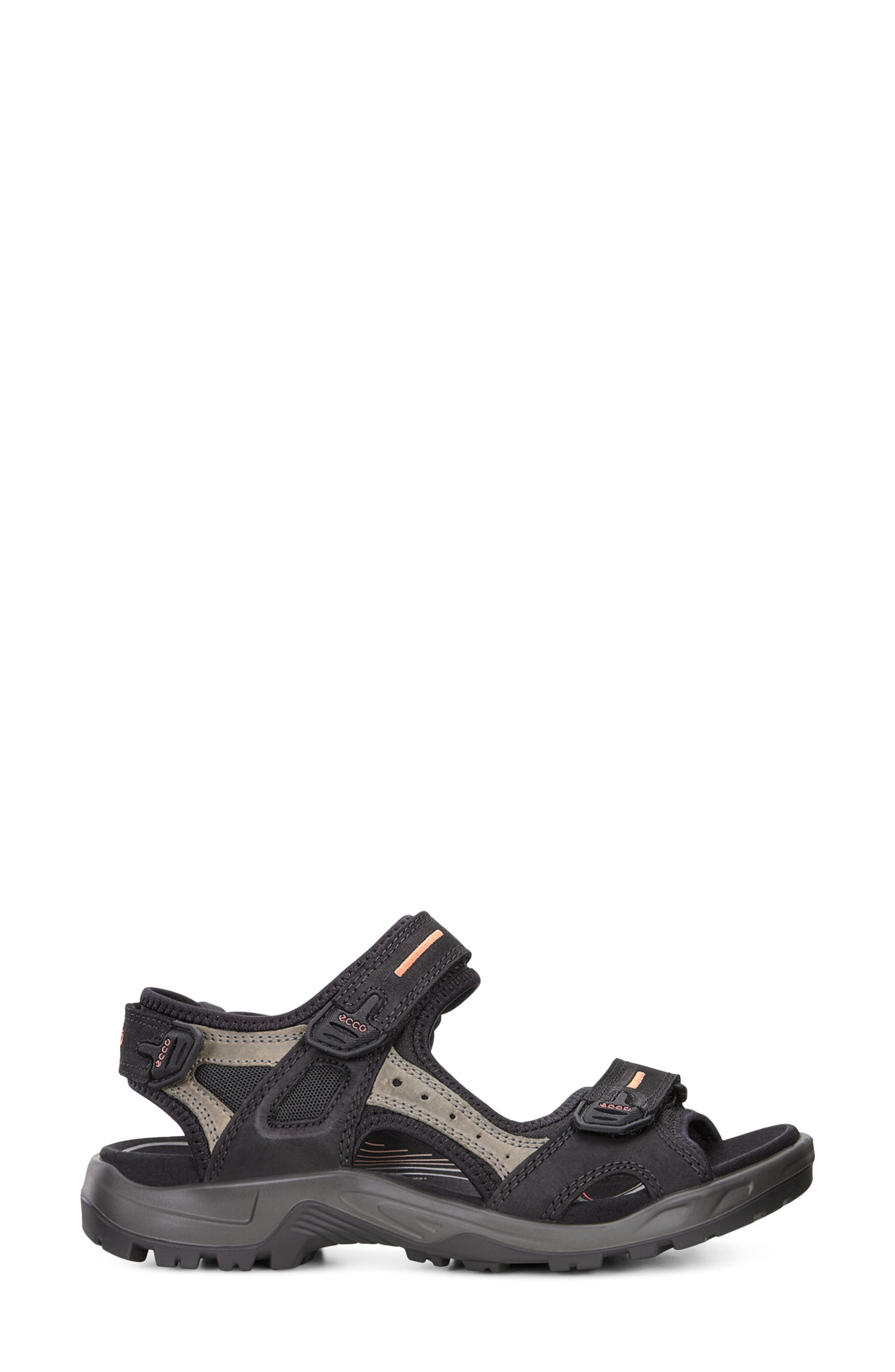 ECCO Yucatan Sandal, Alternate, color, Black/ Mole/ Black
