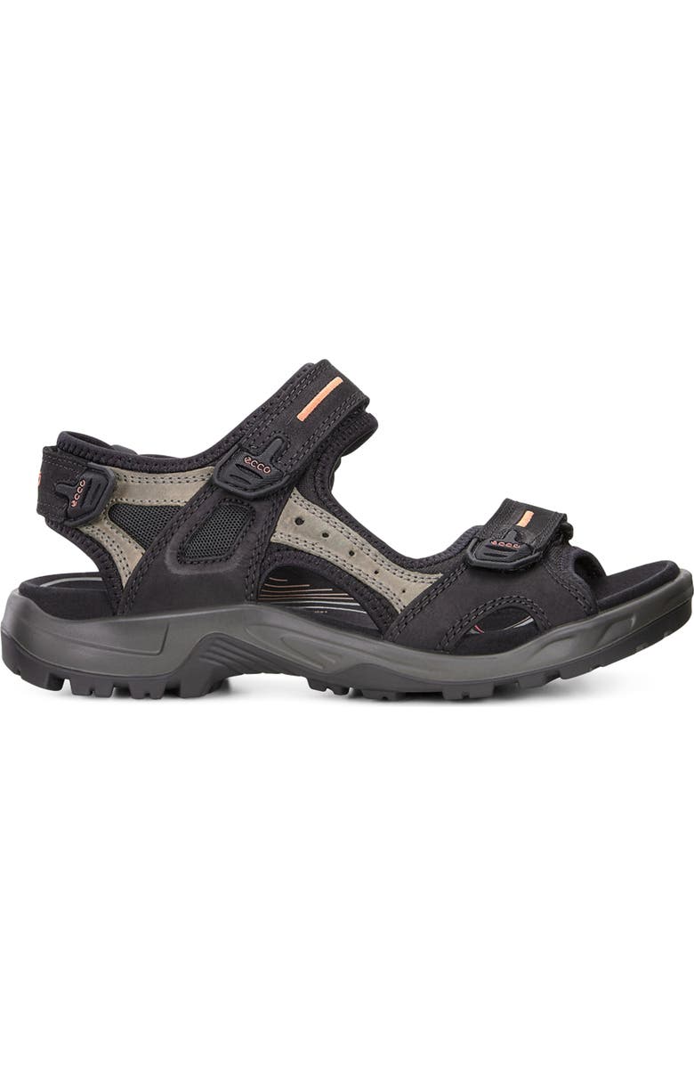 ECCO Yucatan Sandal, Alternate, color, Black/ Mole/ Black