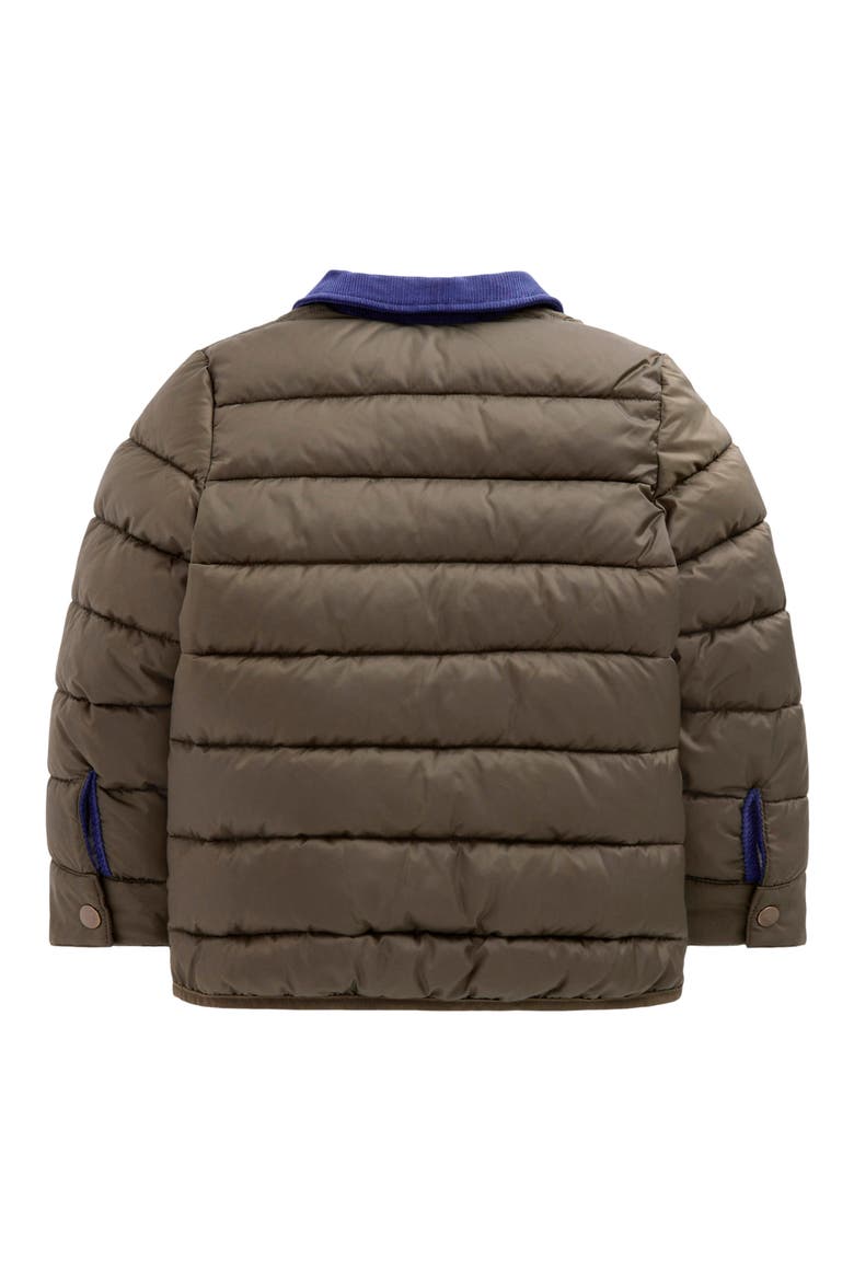 Kids' Corduroy Collar Baffled Jacket, Alternate, color, KHAKI