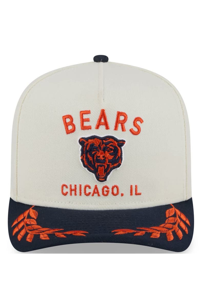 New Era Men's New Era  Cream/Navy Chicago Bears 2025 NFL Draft A-Frame 9FIFTY Snapback Hat, Alternate, color, 