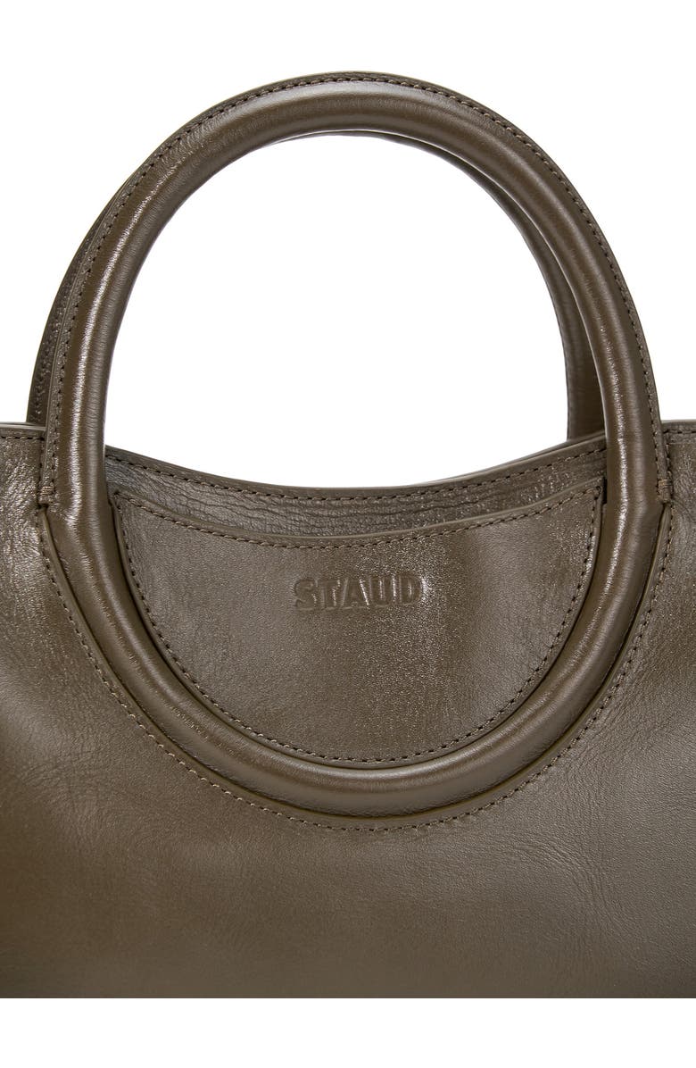 STAUD Mini Maude Leather Satchel, Alternate, color, Truffle