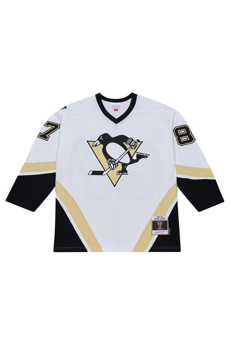 Men's Mitchell & Ness Sidney Crosby White Pittsburgh Penguins 2005 Power Play Jersey, Alternate, color, White
