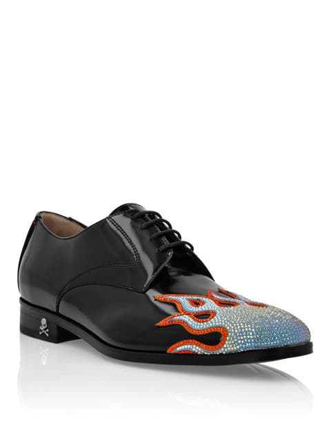 Lace Up Shoes Strass Flame Men